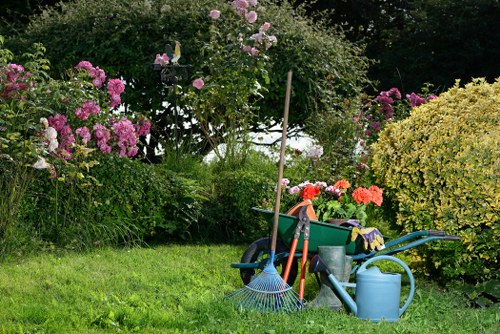 Landscape gardening in Isleworth with a neatly designed front garden and planting beds