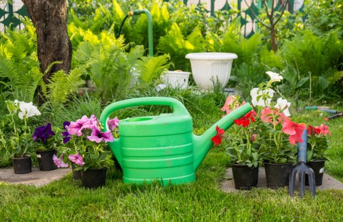 Green, evenly cut lawn in Isleworth ready for outdoor use
