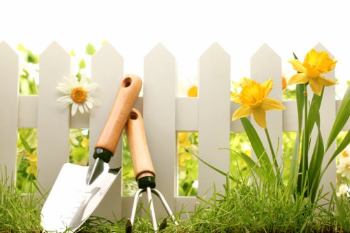 Image showing a garden service issue being assessed